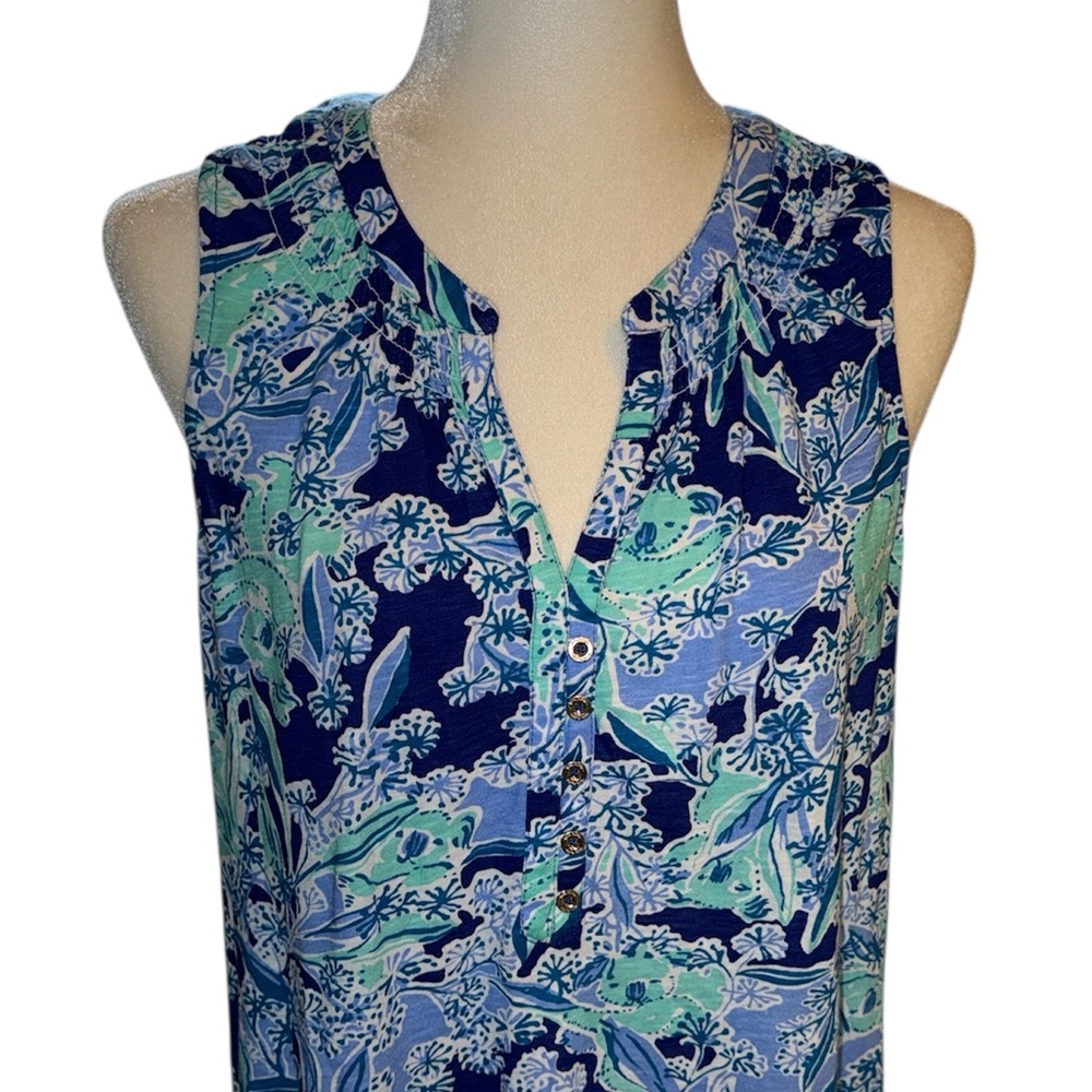 Lilly Pulitzer Essie Koalafications Sleeveless Top Tank, Size Large - Picture 4 of 11